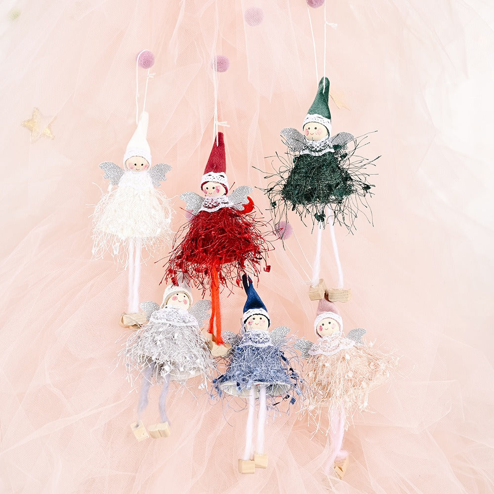 Christmas Decorative Products: Fluffy Girl Leg Hanging Pieces Creative New Little Angel Hanging Decoration Doll Hanging Pieces