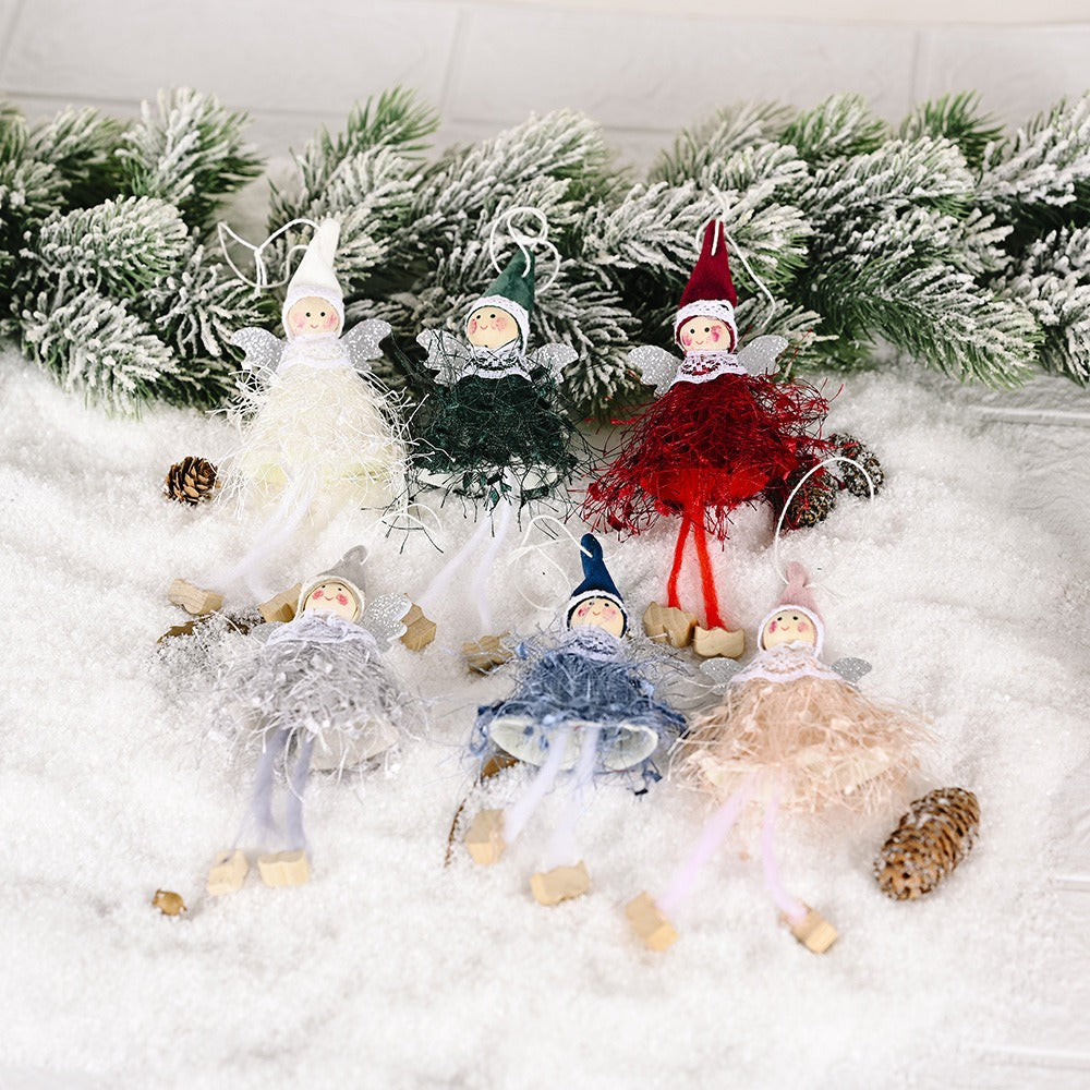 Christmas Decorative Products: Fluffy Girl Leg Hanging Pieces Creative New Little Angel Hanging Decoration Doll Hanging Pieces