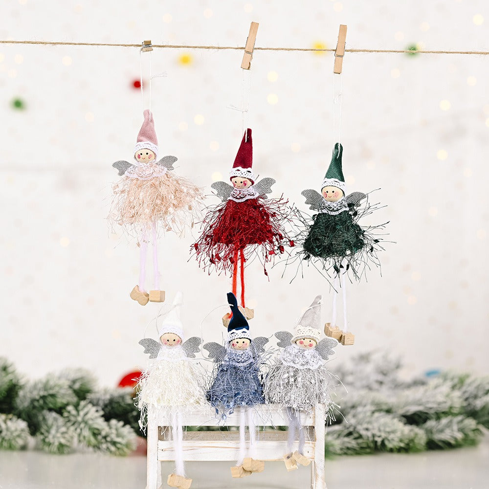 Christmas Decorative Products: Fluffy Girl Leg Hanging Pieces Creative New Little Angel Hanging Decoration Doll Hanging Pieces