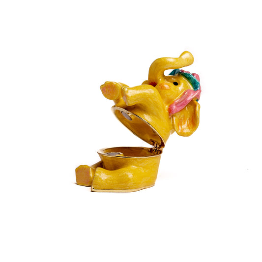 Sitting  Yellow Elephant-1
