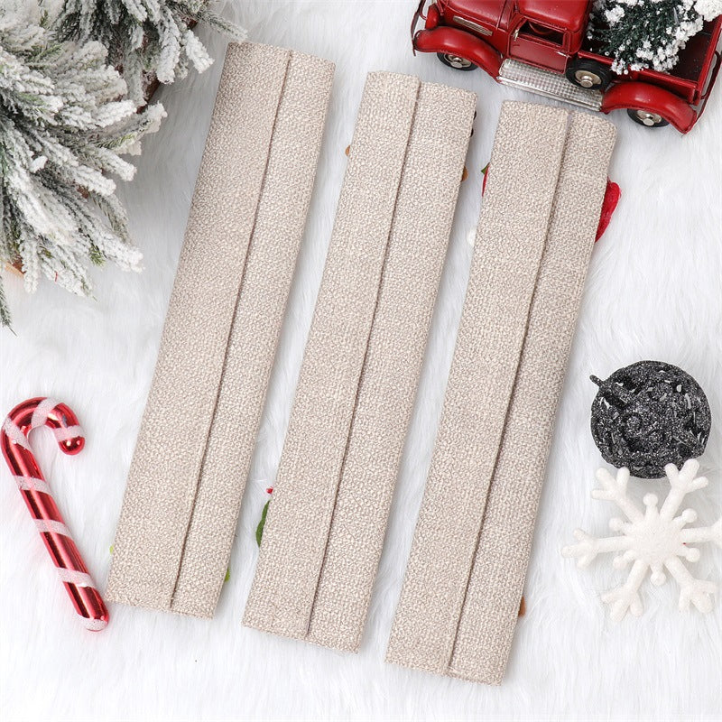 Christmas Home Decoration Products Santa Claus Snowman Elk Linen Refrigerator Handle Sticker Microwave Oven Handle Cover