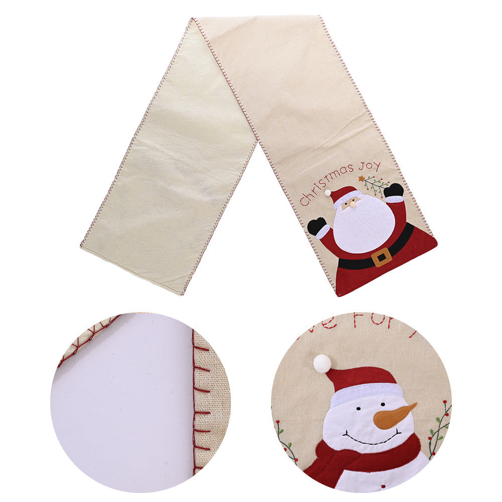 Christmas products, festive supplies, elderly snowman linen table flags, table flags, dining tables, placemats, decorative items