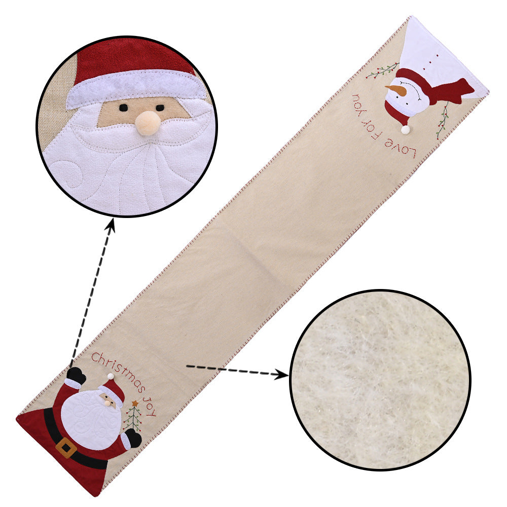 Christmas products, festive supplies, elderly snowman linen table flags, table flags, dining tables, placemats, decorative items