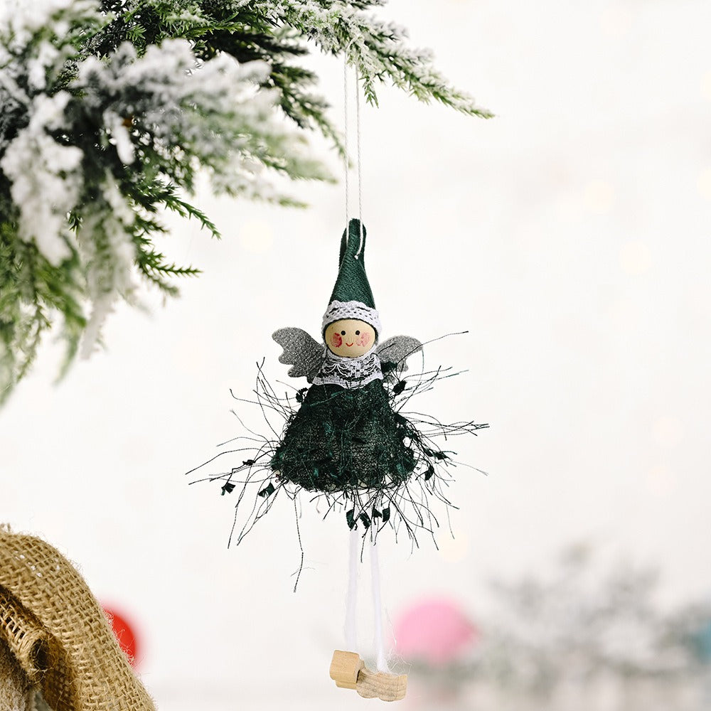 Christmas Decorative Products: Fluffy Girl Leg Hanging Pieces Creative New Little Angel Hanging Decoration Doll Hanging Pieces