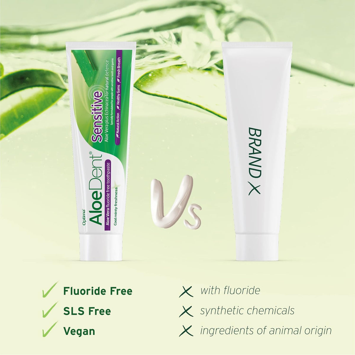 Aloe Dent Sensitive Aloe Vera Fluoride Free Toothpaste 100ml