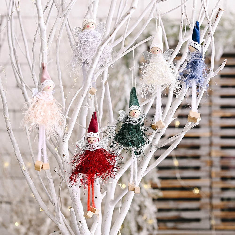 Christmas Decorative Products: Fluffy Girl Leg Hanging Pieces Creative New Little Angel Hanging Decoration Doll Hanging Pieces