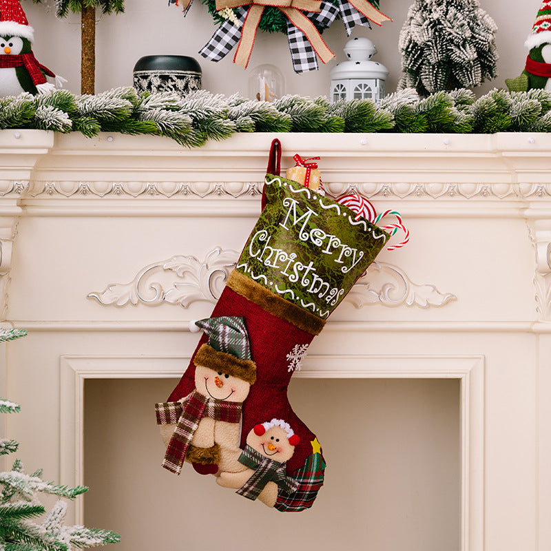 Christmas Decoration Products 3D Christmas Socks Cartoon Santa Claus Socks