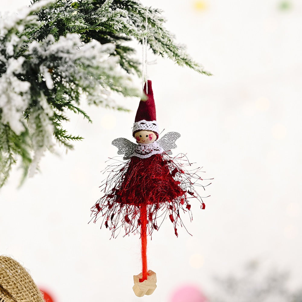 Christmas Decorative Products: Fluffy Girl Leg Hanging Pieces Creative New Little Angel Hanging Decoration Doll Hanging Pieces