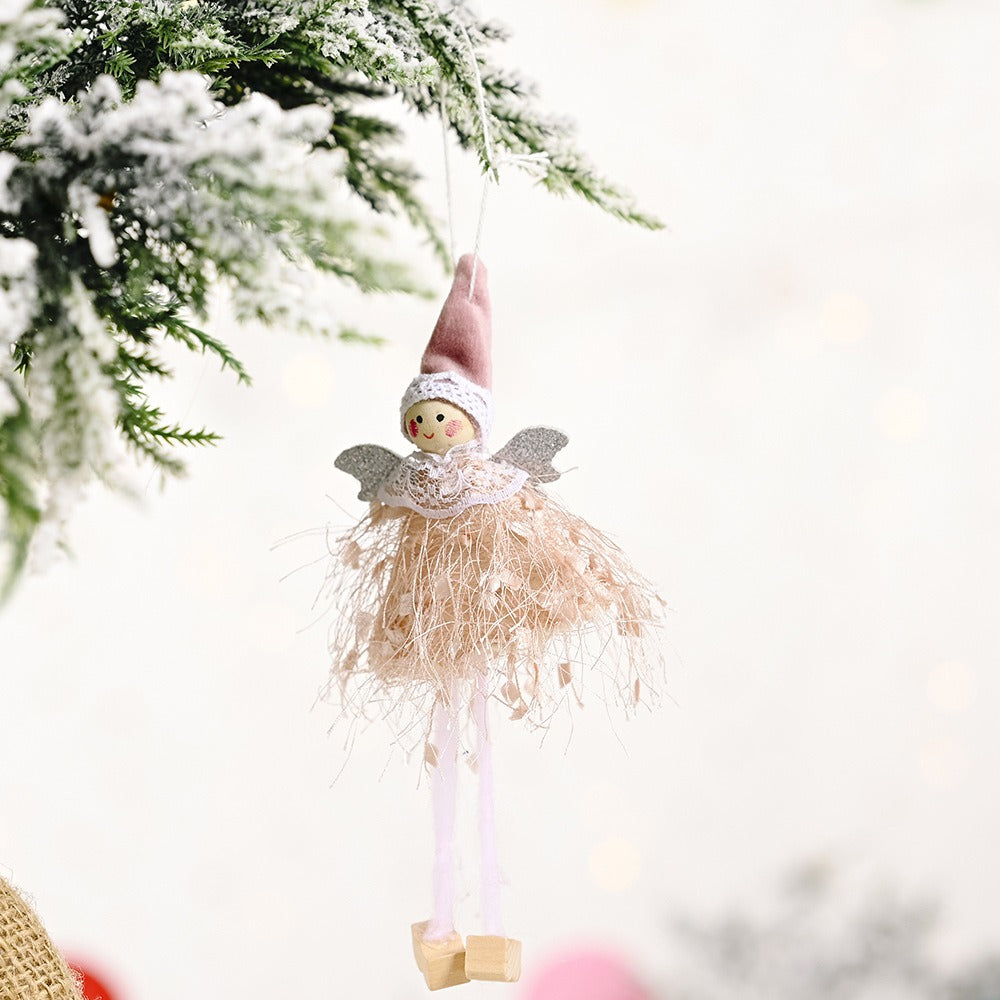 Christmas Decorative Products: Fluffy Girl Leg Hanging Pieces Creative New Little Angel Hanging Decoration Doll Hanging Pieces